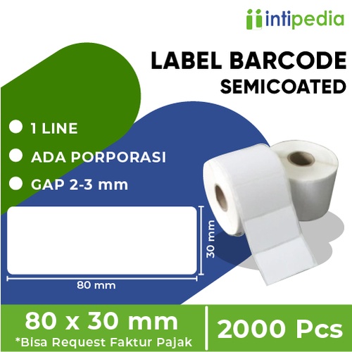 

LABEL BARCODE SEMICOATED 8 CM x 3 CM MURAH