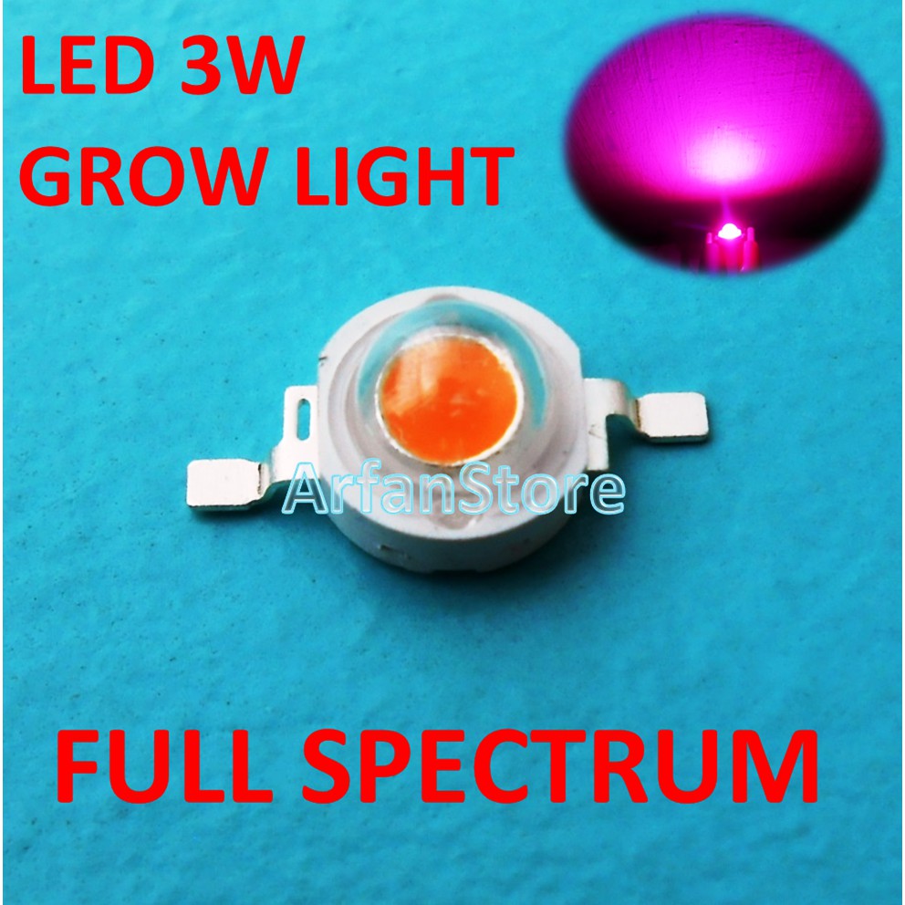 Promo LED 3W Grow Light HPL Full Spectrum Lampu Tanaman Hidroponik