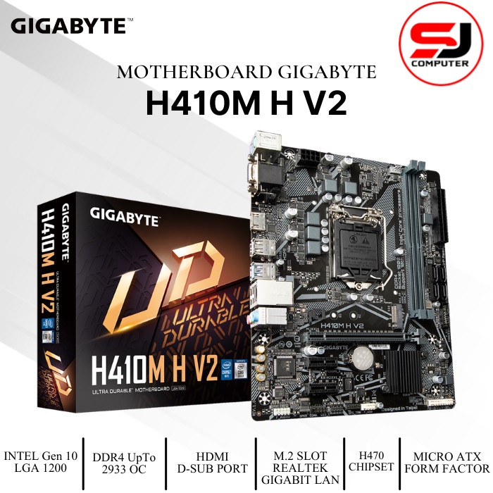 MOTHERBOARD GIGABYTE H410M H V2 LGA 1200