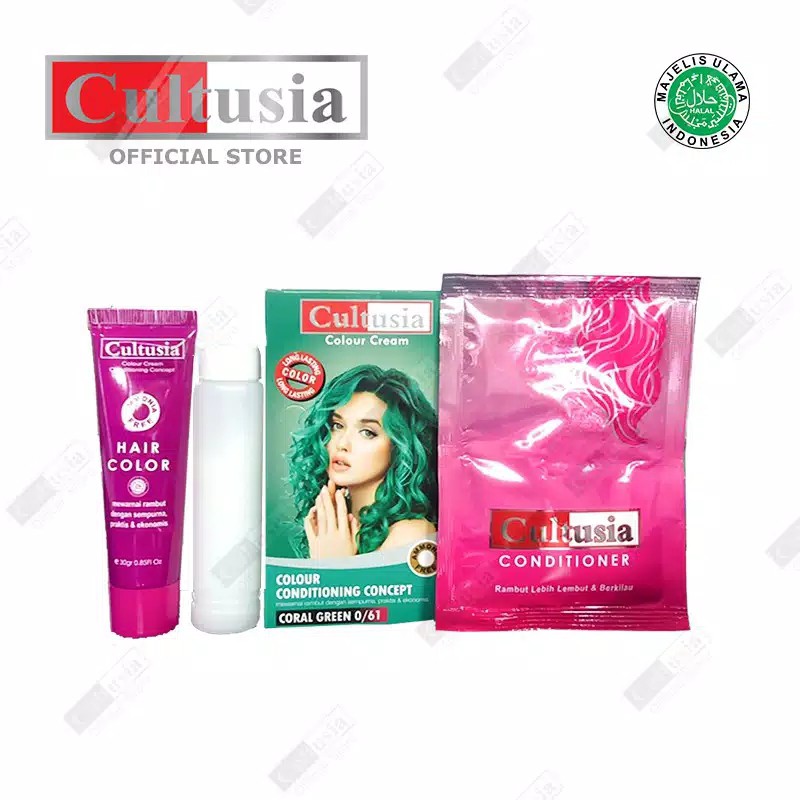 Cultusia Hair Color Coral Green 30 ml