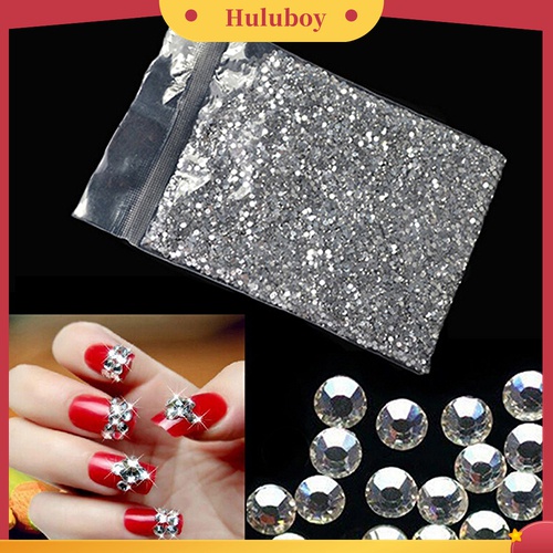 Huluboy Huluboy♡ 1440pcs 1.6mm / 2mm Berlian Imitasi Untuk Dekorasi Kuku DIY