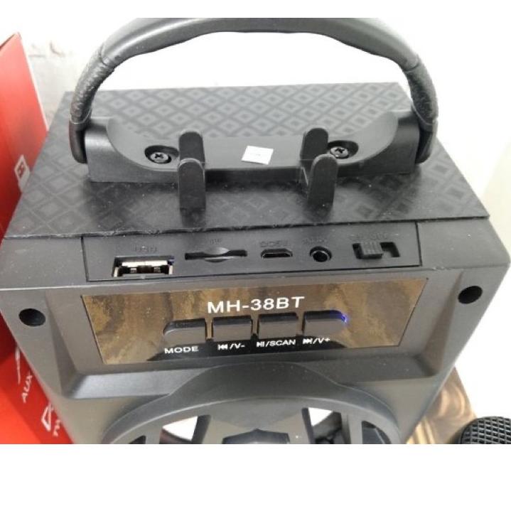 ▲ Super Bass Speaker bluetooth MH-38BT MH-36BT - Speaker karaoke free mic ➼