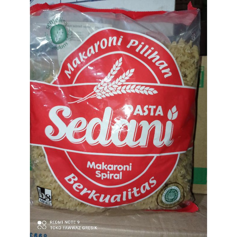 Sedani Makaroni Pasta Sedani Rebus SOP Pipa / Spiral / Kerang 250gr (Repack)