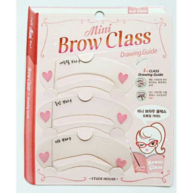 Cetakan Alis Bentuk Alis Natural Mini Brow Class Drawing Guide Isi 3pcs