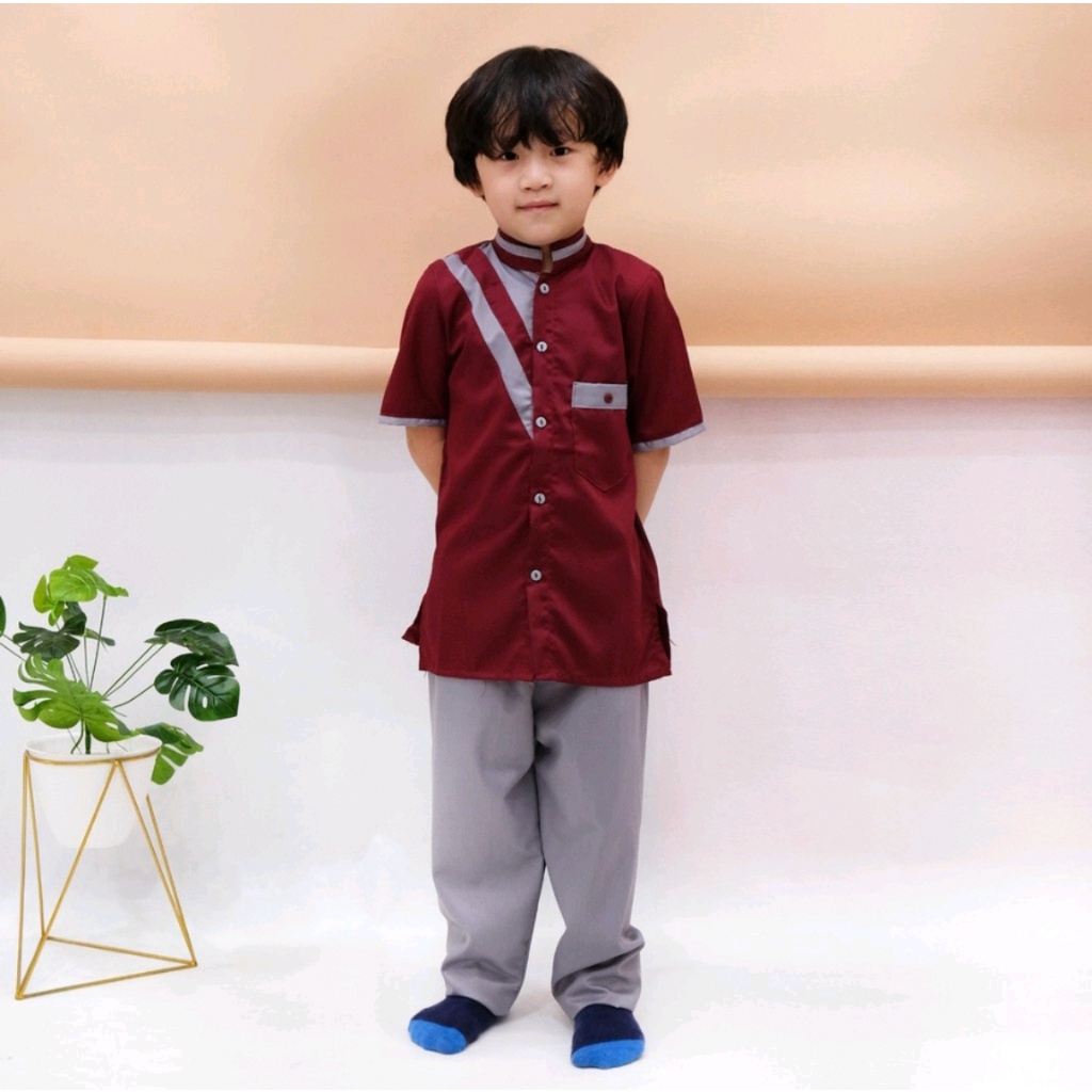 Koko Set|| Setelan Koko Variasi Anak  Umur 1-12 Tahun/Setelan Baju Muslim Anak Laki-laki Varian Pilih Warna Terlaris