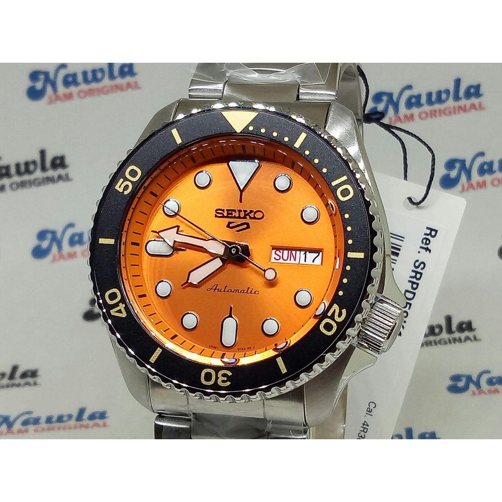 Seiko 5 Sports SRPD59K1 Automatic Orange - Jam Tangan Pria SRPD59