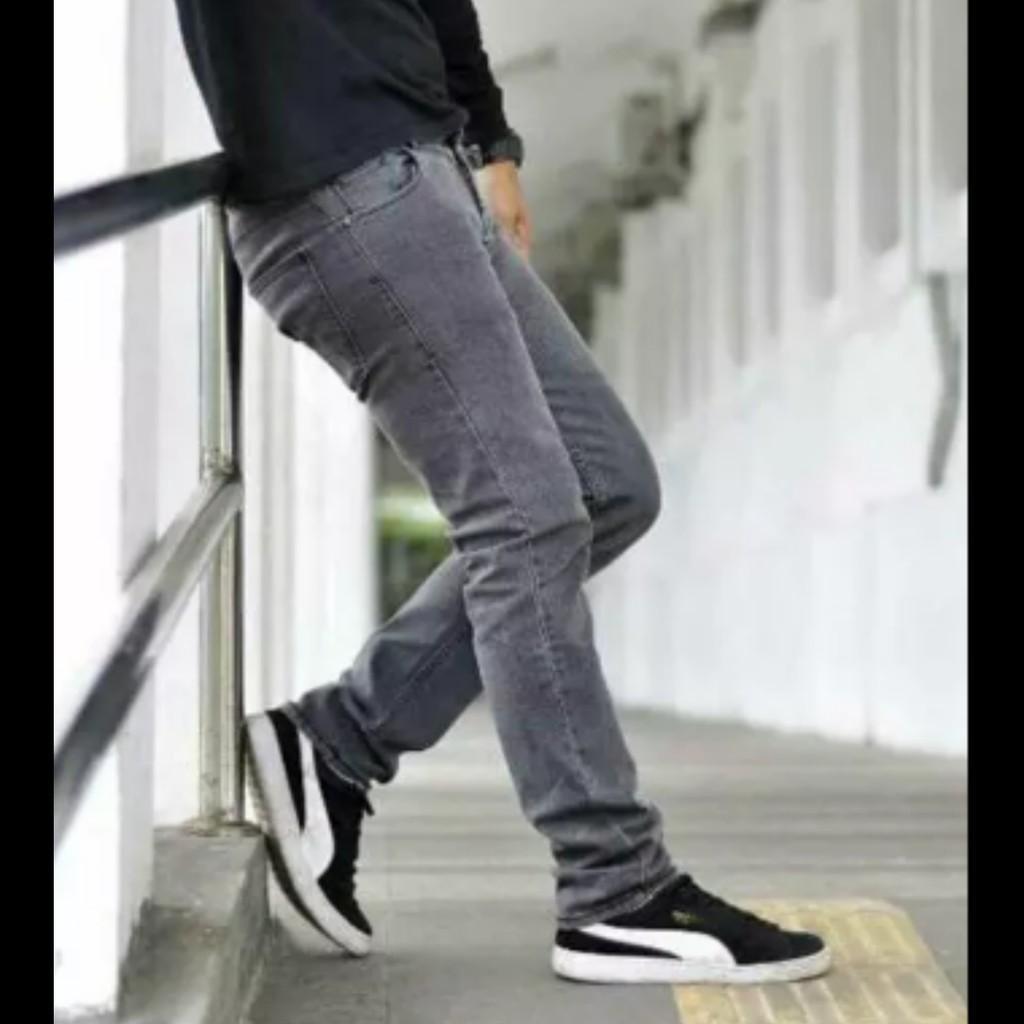 celana jeans / celana skiny / celana abu polos  / squad.ajoee