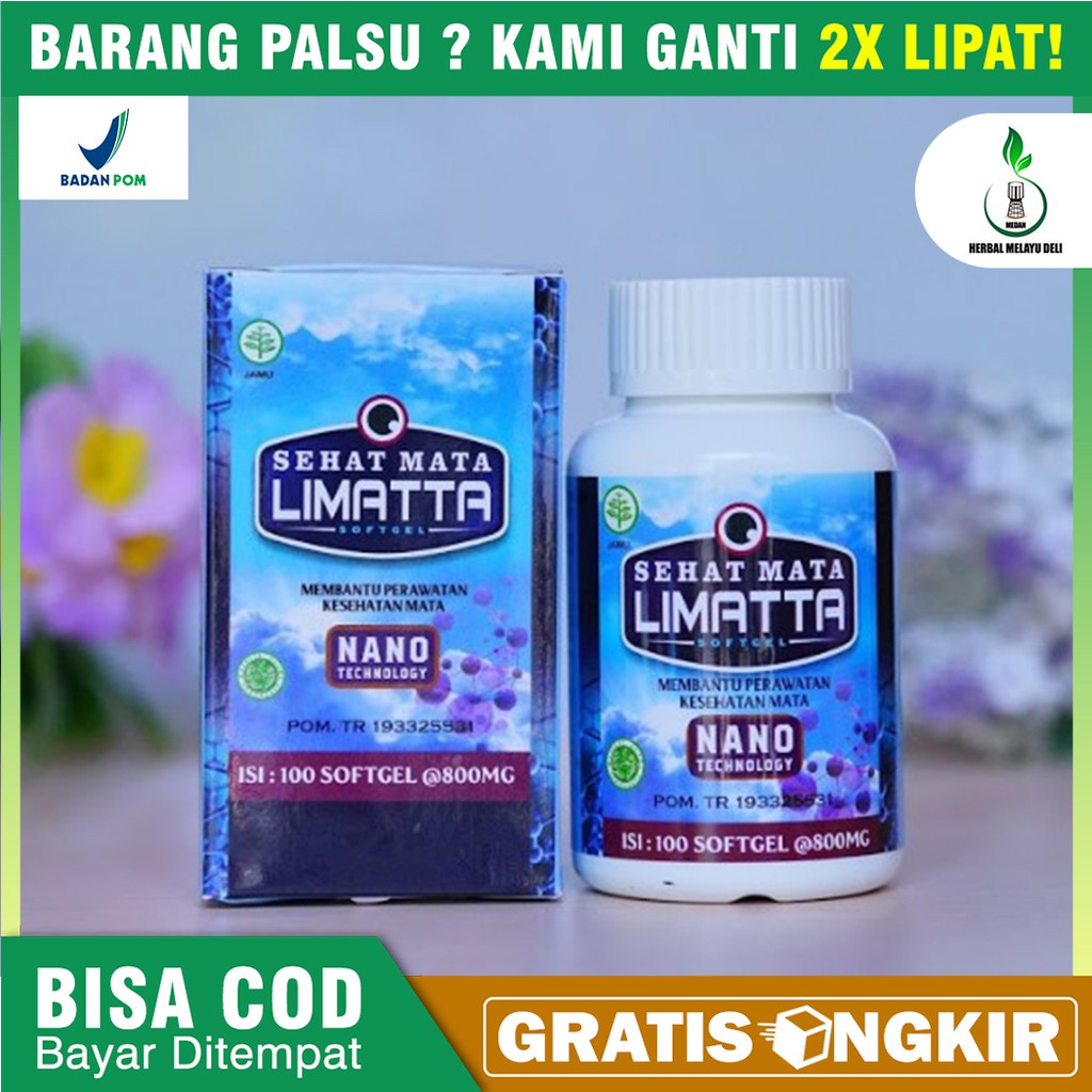 Limatta Sehat Mata Softgel 100% Herbal Asli Untuk Mengatasi Masalah Mata 100% Asli Original Bisa COD