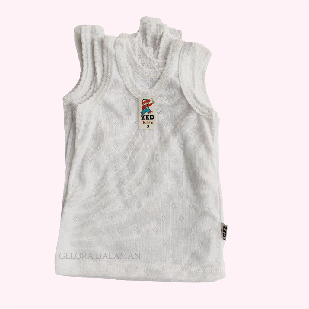 6 Pcs Kaos Dalam Anak Singlet Anak Putih