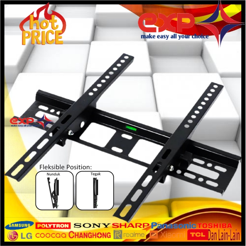 Garansi cocok!!! Bracket TV universal 42&quot; s/d 55&quot; Waterpas adjustable position-7