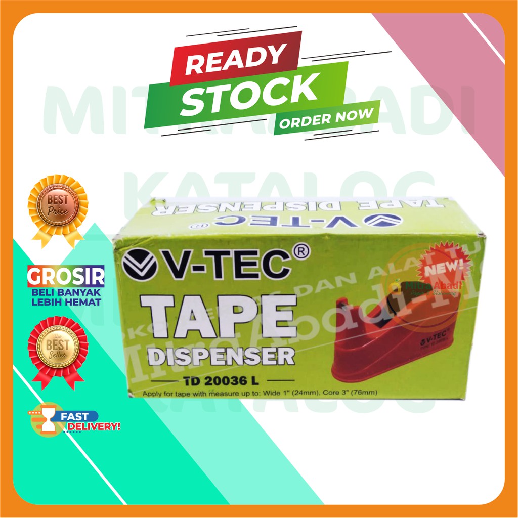 

VTEC DISPENSER TAPE TD 20036L Tempat Solatip Solasi Lakban