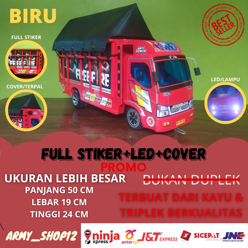 Miniatur Truk Oleng Kayu Asli Jumbo Murah Mainan Anak Dorong Truk Oleng Miniatur Kayu Murah Asli Jum