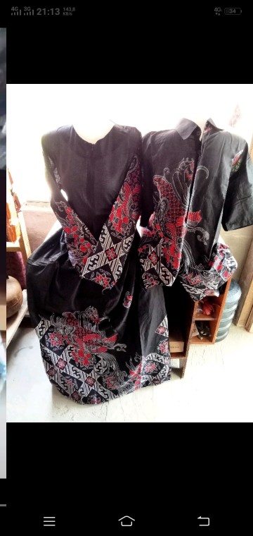 Gamis Batik Jumbo Original Kembang Rumput