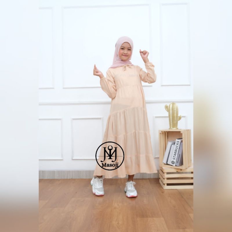 Aisy Gamis Kids ~ Gamis Anak Perempuan / Midi Dress Anak Perempuan Tanggung / Tunik Anak Perempuan-6
