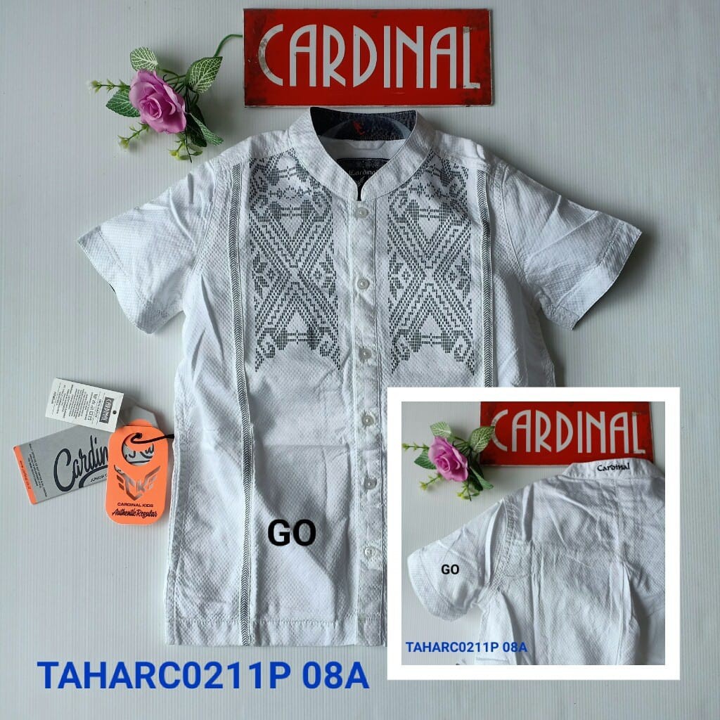 gof PD CARDINAL KIDS KEMEJA KOKO Anak Baju Muslim Lengan Pendek Atasan Cardinal Taqwa Anak Laki Laki