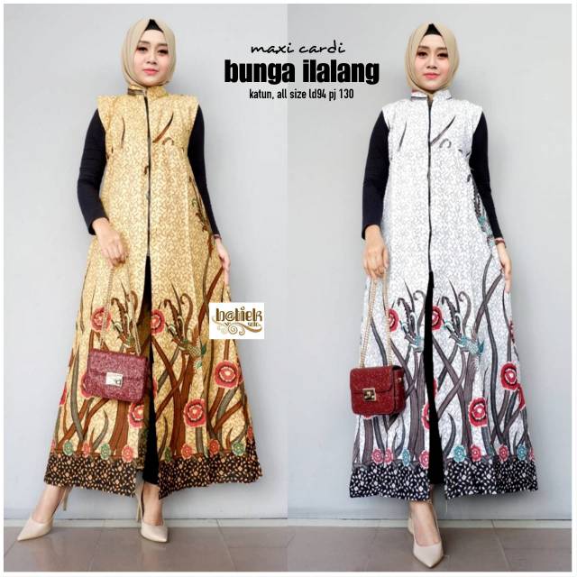 Maxi cardi bunga ilalang