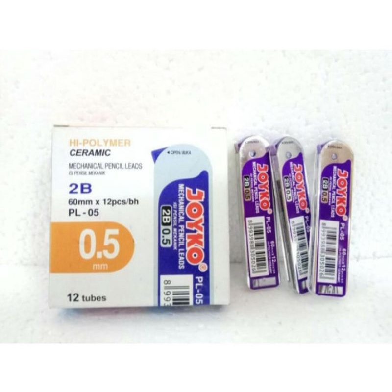 Isi pensil mekanik 0.5 2B Joyko / Isi pensil mekanik Joyko 0.5mm 2B / Isi Pensil mekanik 0.5 2B Joyk