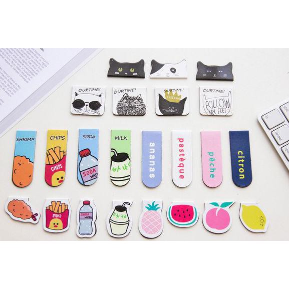 

Pembatas Buku Magnet Kucing, Buah, Makanan