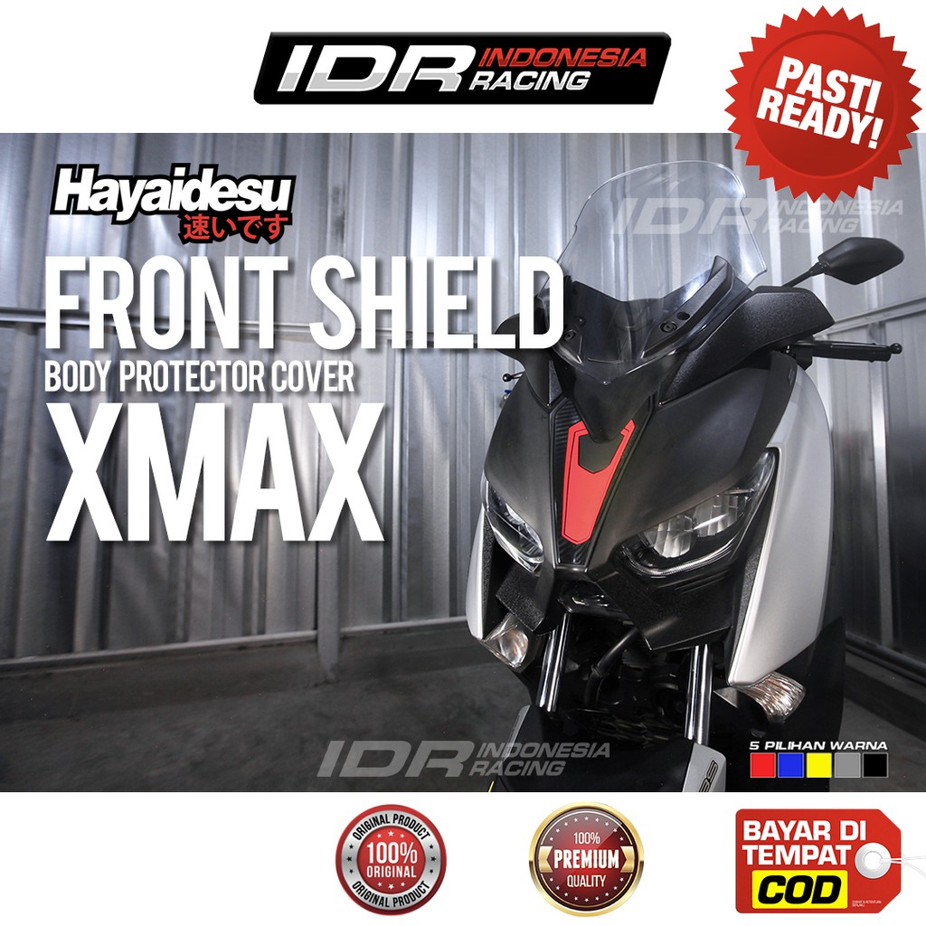 Hayaidesu Front Shield Cover XMAX Kiri Kanan Stiker 3D Yamaha