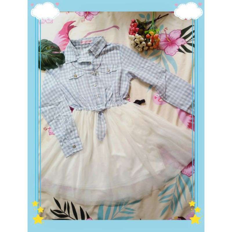 DRESS GINGHAM ROK TUTU [BACA DESKRIPSI]