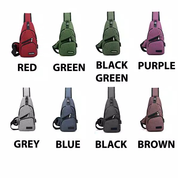 MurmerOfficial P005 Tas Selempang USB Sling Bag HP Pria Slempang Murah Import Batam Shoulder