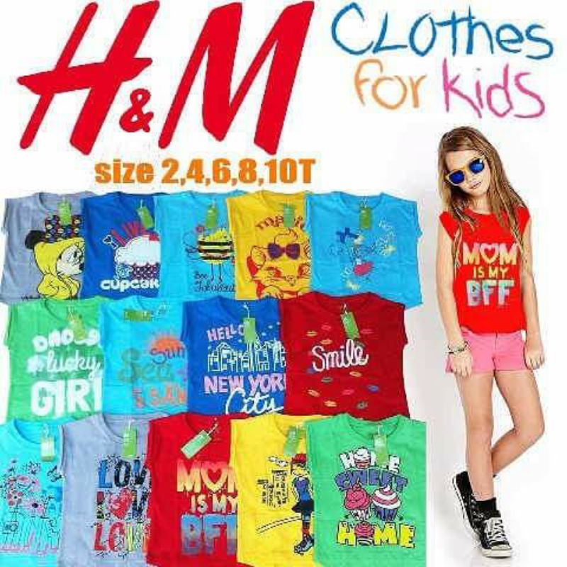 Kaos Anak Perempuan H&M