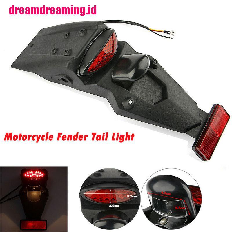 (dreamdreaming.id) Spakbor Fender Belakang Motor Universal Dengan Lampu LED