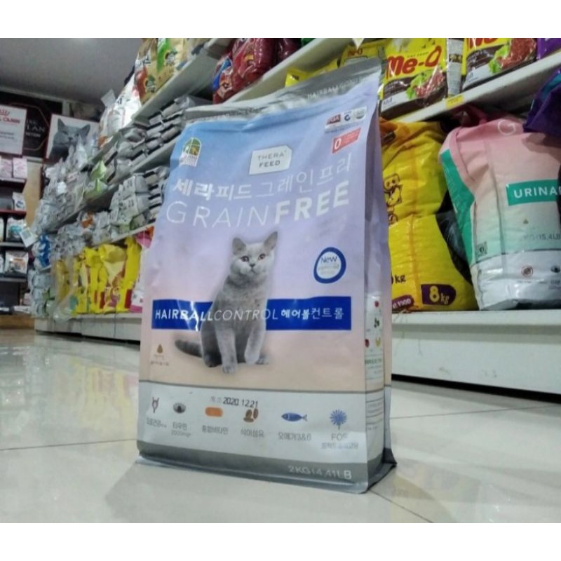 makanan kucing therafeed hairbal control 7 kg ekspedisi link jne yha gan