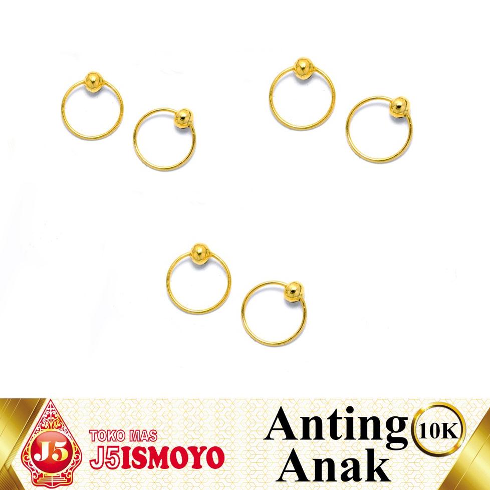 Anting Emas Mrican Polos (Bisa buat baby newborn) J5 Ismoyo HnU //Stok@terbatas
