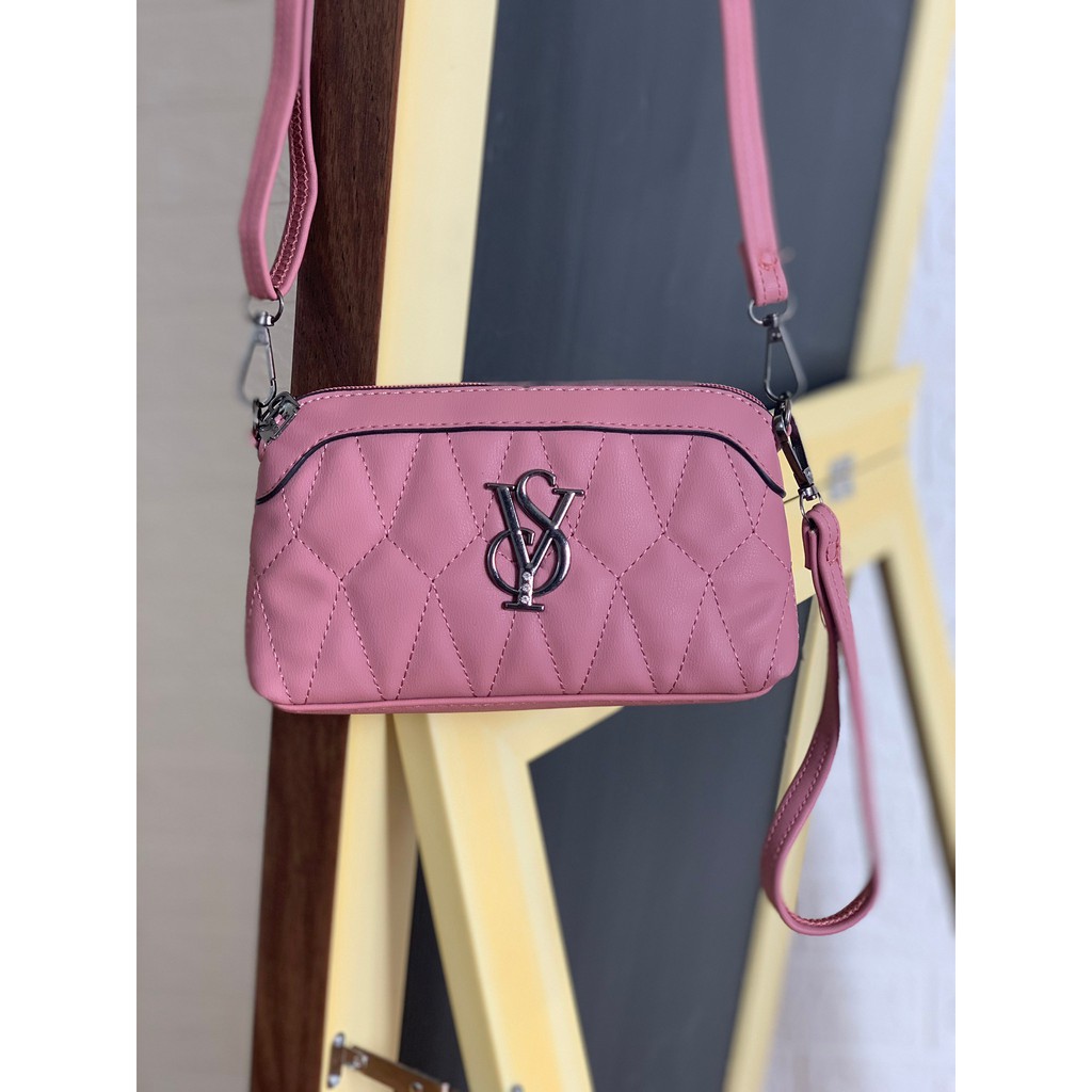 [7.7 Boombastis Sale⚡] - DOMPET WANITA SL007 QUILTED LETTER LOGO  PREMIUM IMPORT