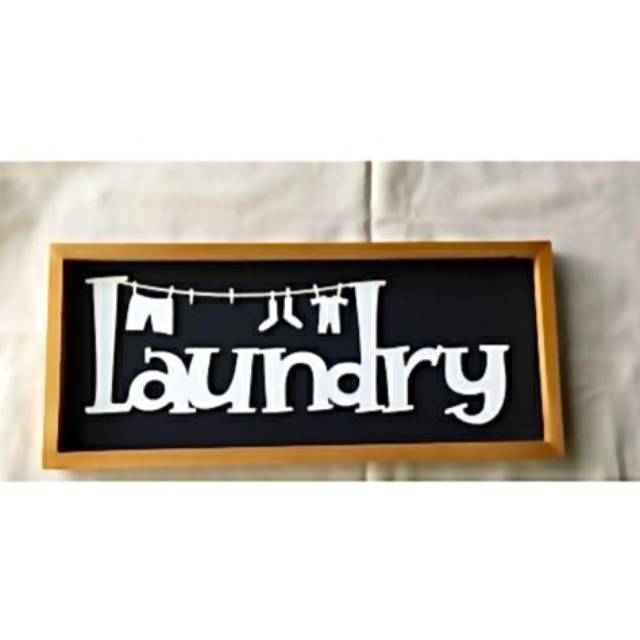 READY!!! Hiasan dinding Laundry baju - pajangan walldecor huruf timbul