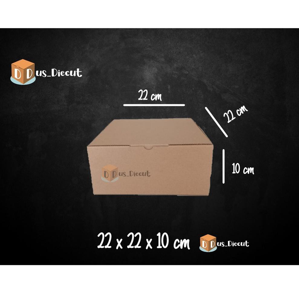 

(DIST. RESMI) Kardus die cut uk. 22x22x10 cm (model box pizza)