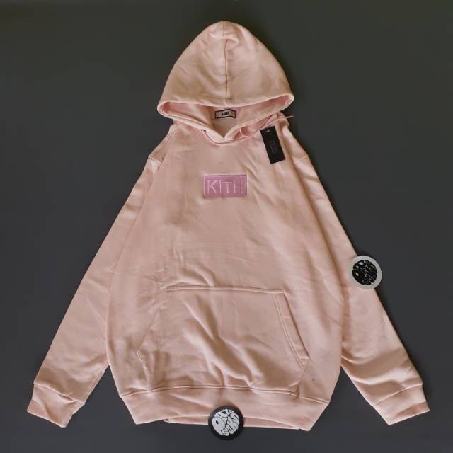 pink kith hoodie