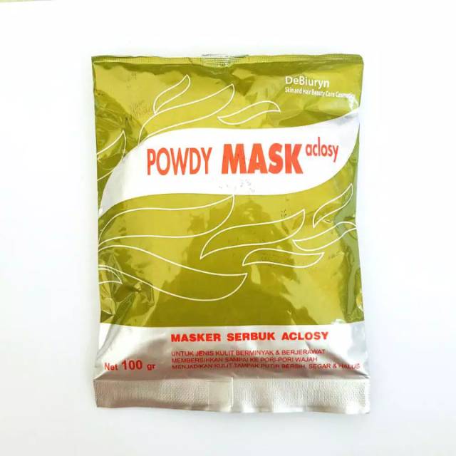 Debiuryn Powdy Mask Aclosy Masker Wajah Kulit Berminyak Berjerawatmaskwr Wajah