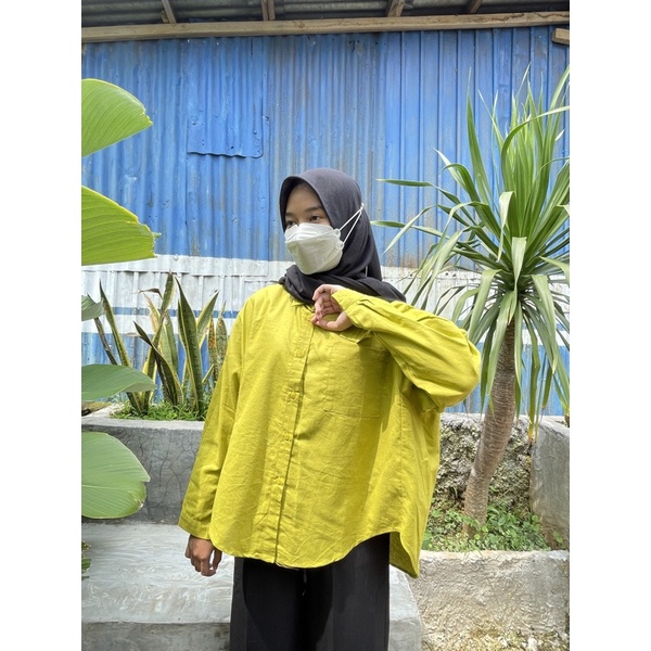 Deera Kemeja Oversize/ Kemeja Oversize LD 148CM/ Kemeja Oversize Wanita