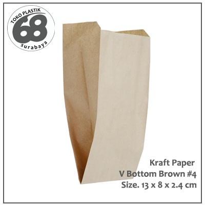 Jual Paper Bag Kraft Paper Warna Brown #4 isi 100 lembar | Shopee Indonesia