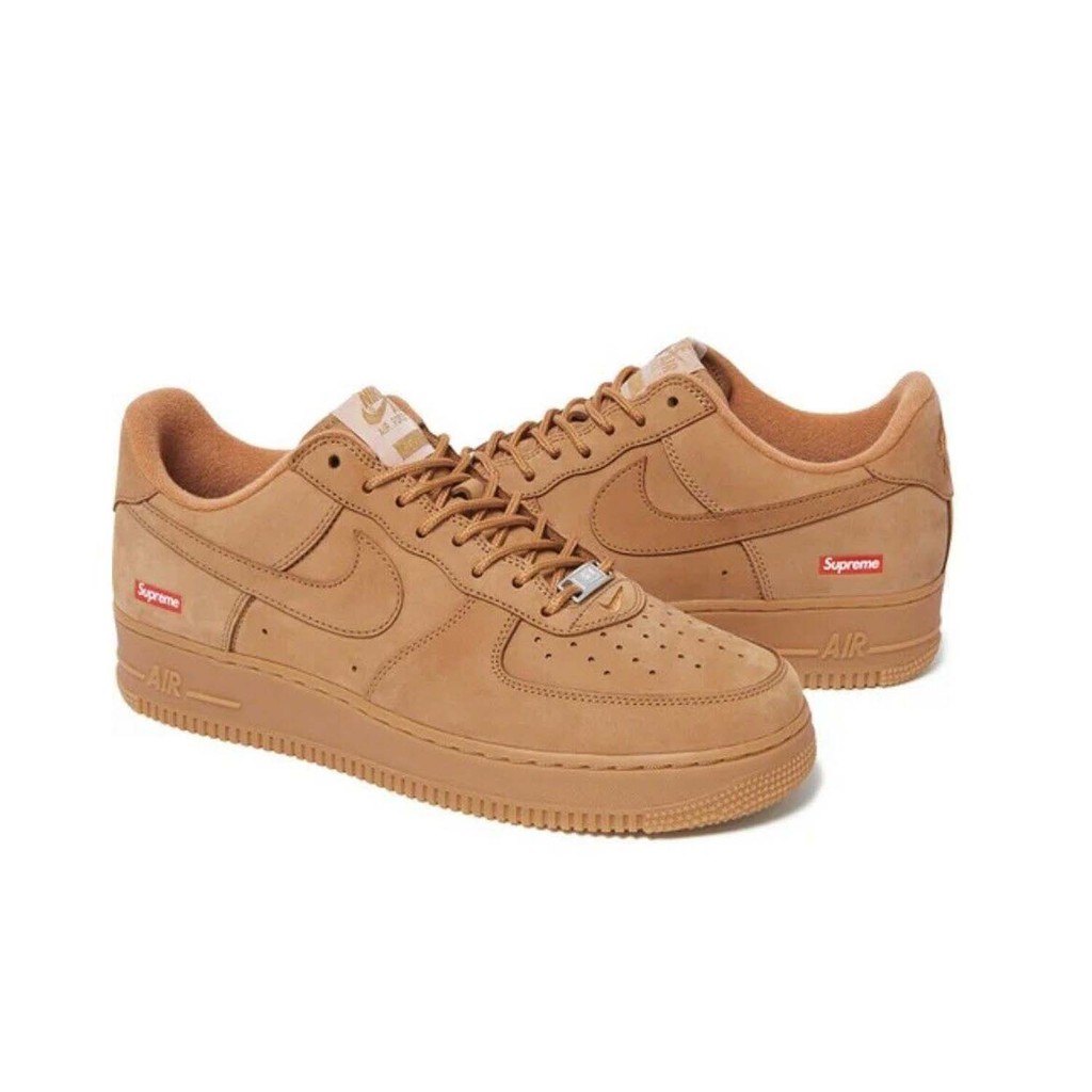 Supreme x Nike Air Force 1 Low Wheat / Flax 100% Authentic