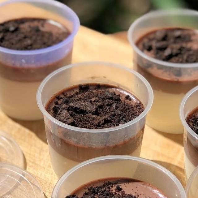 Strawberry Pannacota chocolate panna cota green tea pudding coklat teh hijau stroberi panacota