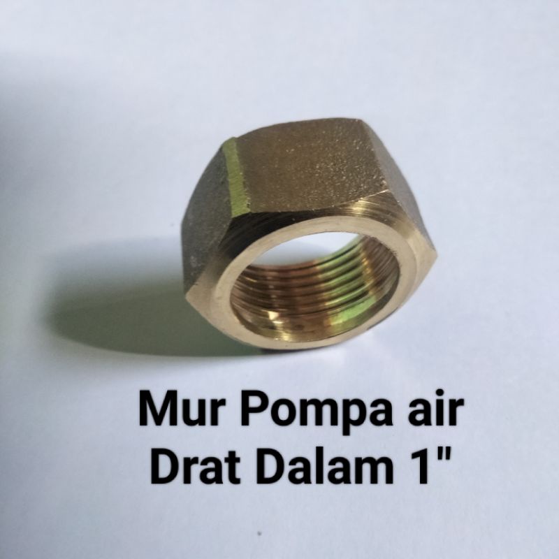 Mur sanyo drat dalam 1" Mur sanyo Kuningan Mur kopling Sanyo  pompa air