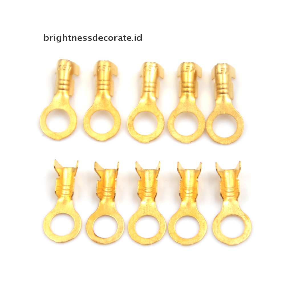 100pcs Konektor Kabel Power Supply Terminal Bulat 5.2mm Bahan Kuningan