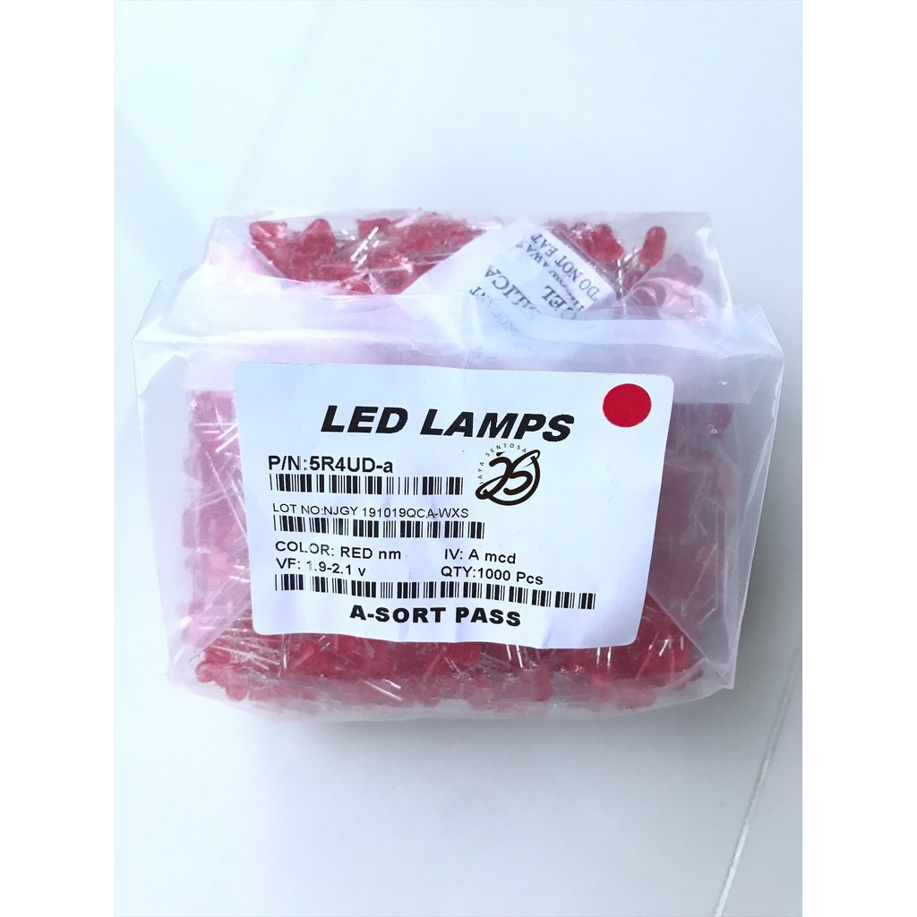 LED 5MM SUPER MERAH KEPALA MERAH SUPER TERANG HARGA 1 BUAH