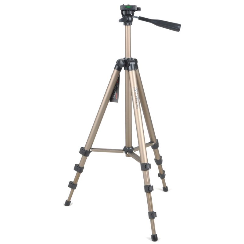 Weifeng Tripod Stand 4 Bagian Kaki Aluminium dengan Brace - WT-3130 - Cokelat