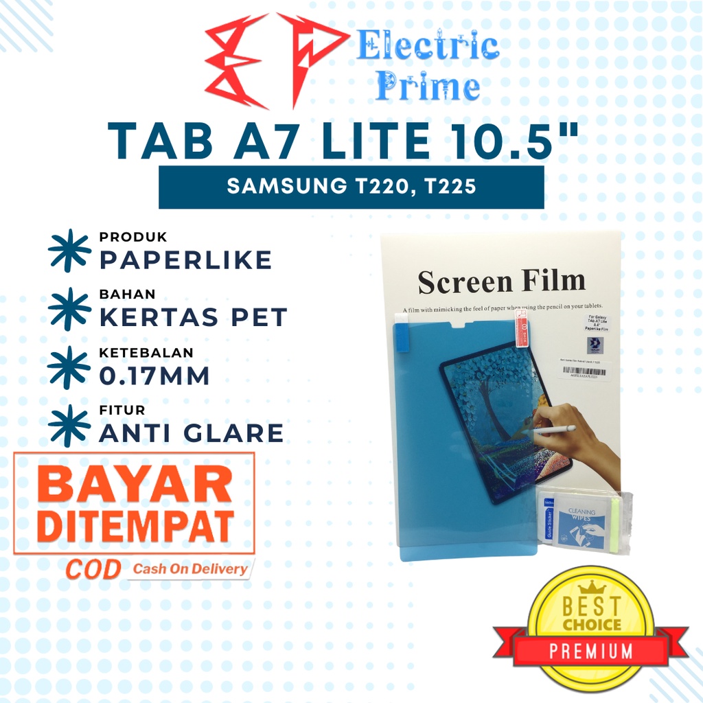 Paper Like Samsung Tab A7 Lite 8.7 inch 2021 SM-T220 T225 TRIPLEDI Screen Protector Anti Gores Film