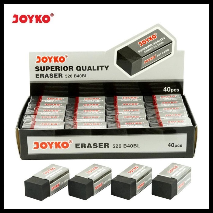 

Penghapus JOYKO Kecil HITAM isi 40/Eraser Joyko B40BL/Hapusan Stip