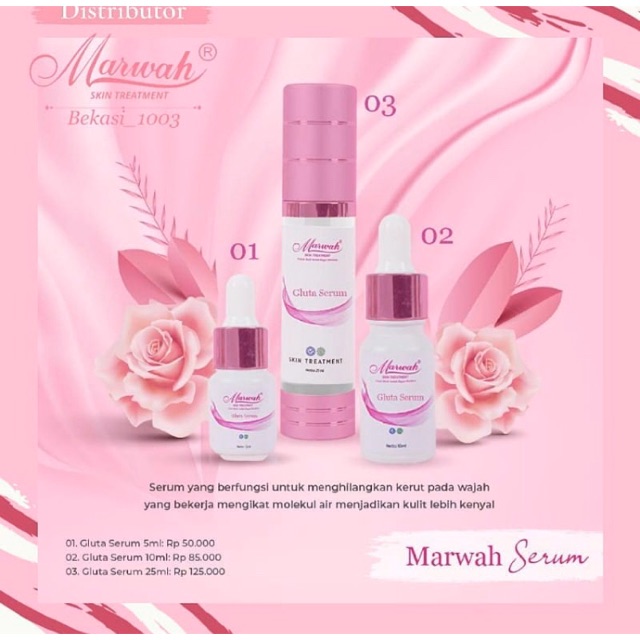 MARWAH SERUM GLUTA ANTI AGING (COD) KERUTAN GLOWING BPOM HALAL KRIM RACIKAN DOKTER AMAN BUSUI HAMIL