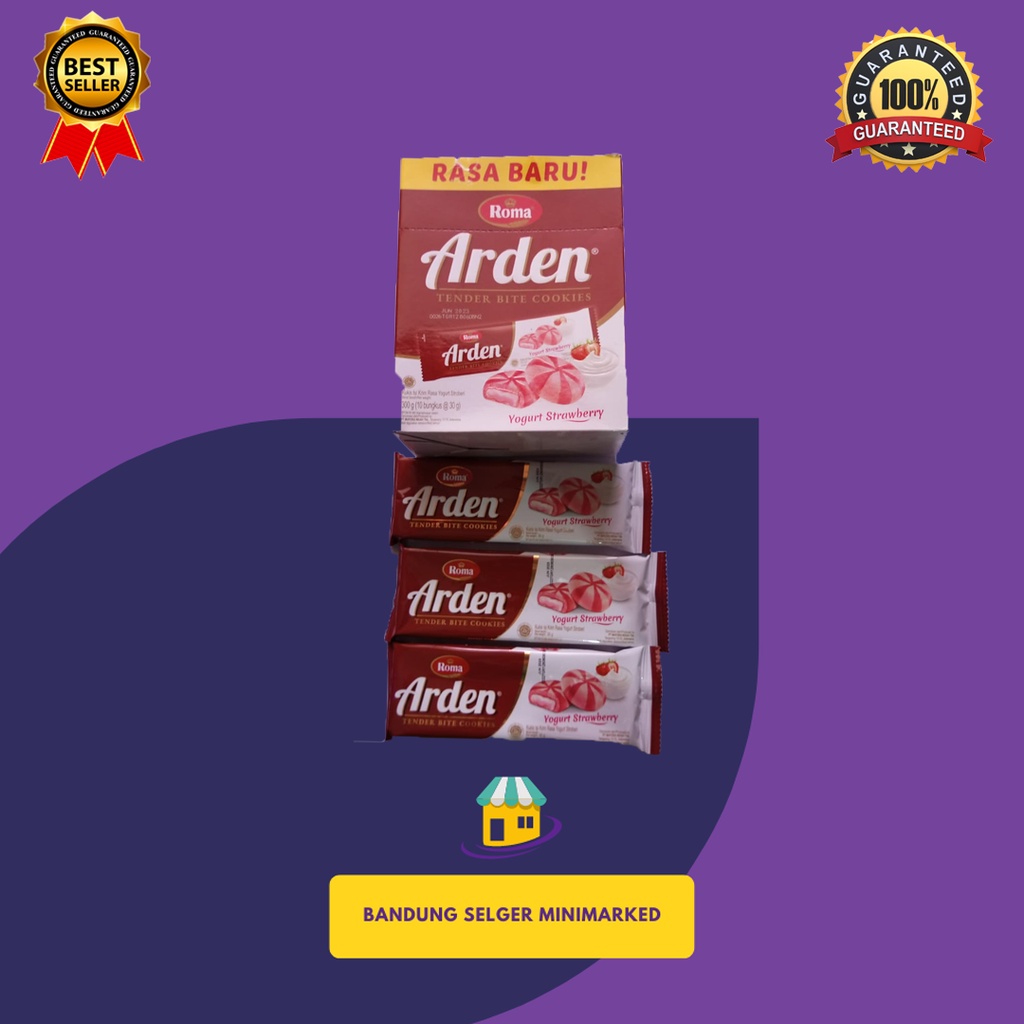 

ROMA ARDEN TENDER BITE COOKIES RASA BARU YOGURT STRAWBERRY 1BOX ISI 10 BUNGKUS