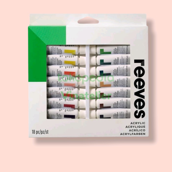 

Hot Sale Reeves Acrylic Colour 18 Color Berkualitas