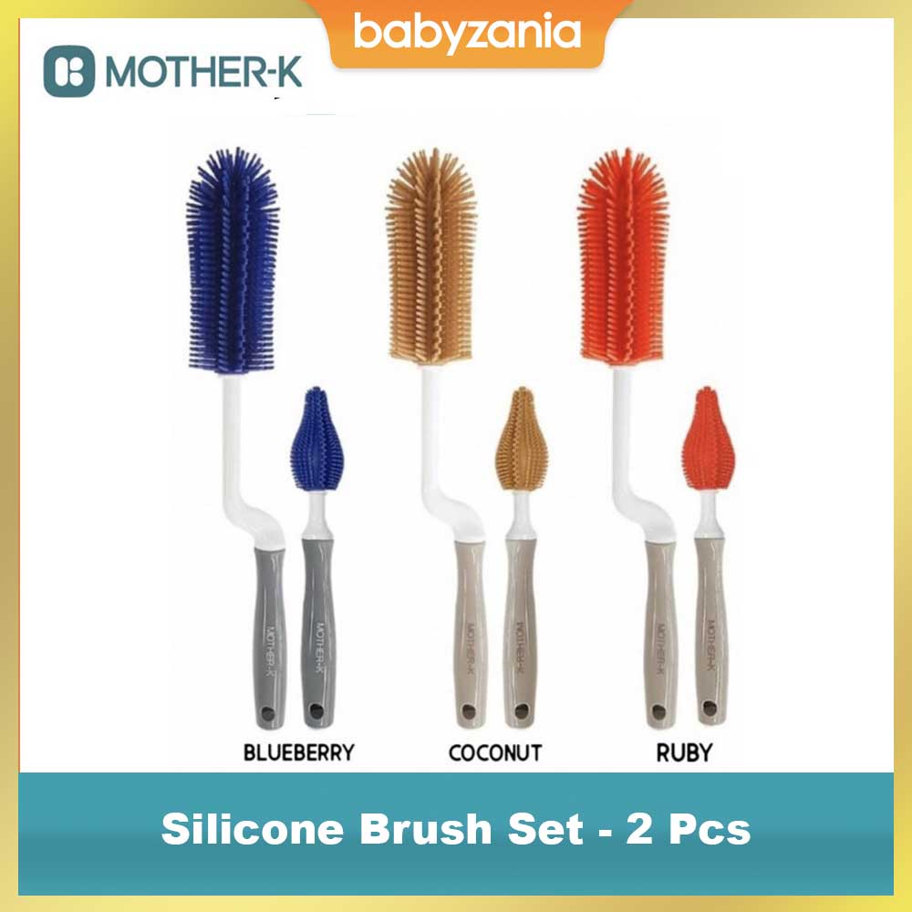 Mother-K Silicone Brush 2 Kinds of Sets Sikat Botol