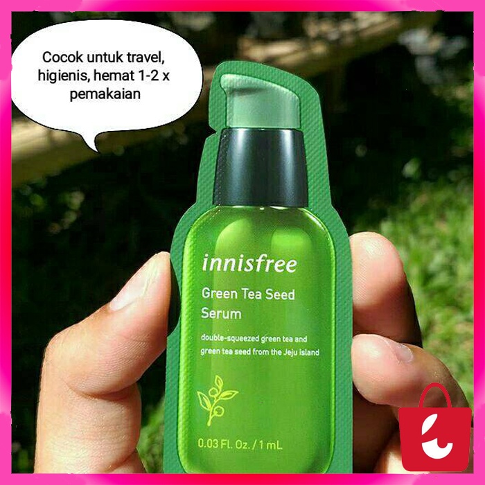 [SAMPLE]  Innisfree Greentea Green tea seed Serum 1ml - Sample Sachet -KEMASAN BARU