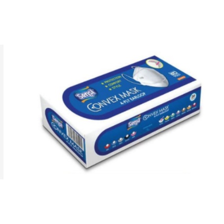 sensi convex mask 4ply/masker sensi convex 4ply isi 20pcs/ masker sensi